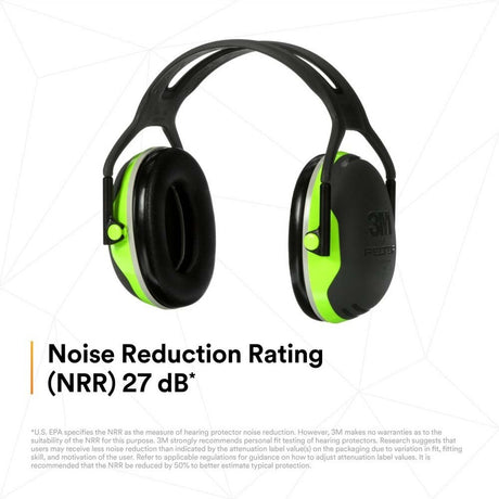 3M X4A PELTOR Over-the-Head Earmuffs, 27 dB NRR Hearing Protection (7100315081)  - (10Pack) - 3