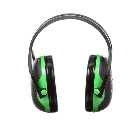 3M X1A PELTOR Over-the-Head Earmuffs, X Series, Green, One Size Fits Most (27287-case) (7100315111) (Case of 10)  - (10Pack)
