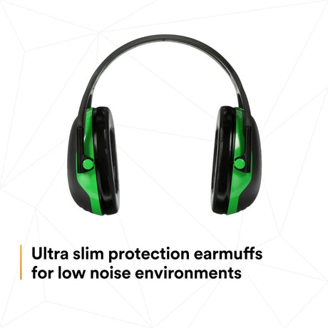 3M X1A PELTOR Over-the-Head Earmuffs, X Series, Green, One Size Fits Most (27287-case) (7100315111) (Case of 10)  - (10Pack) - 7