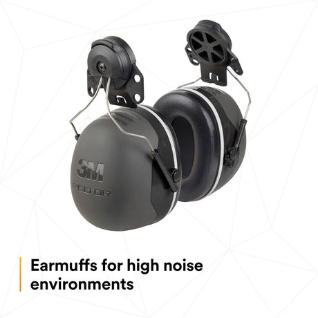 3M 7100315223 PELTOR X5P3E Hard Hat Attached Earmuffs NRR 31 dB Black (1 Pack)  - (10Pack) - 2