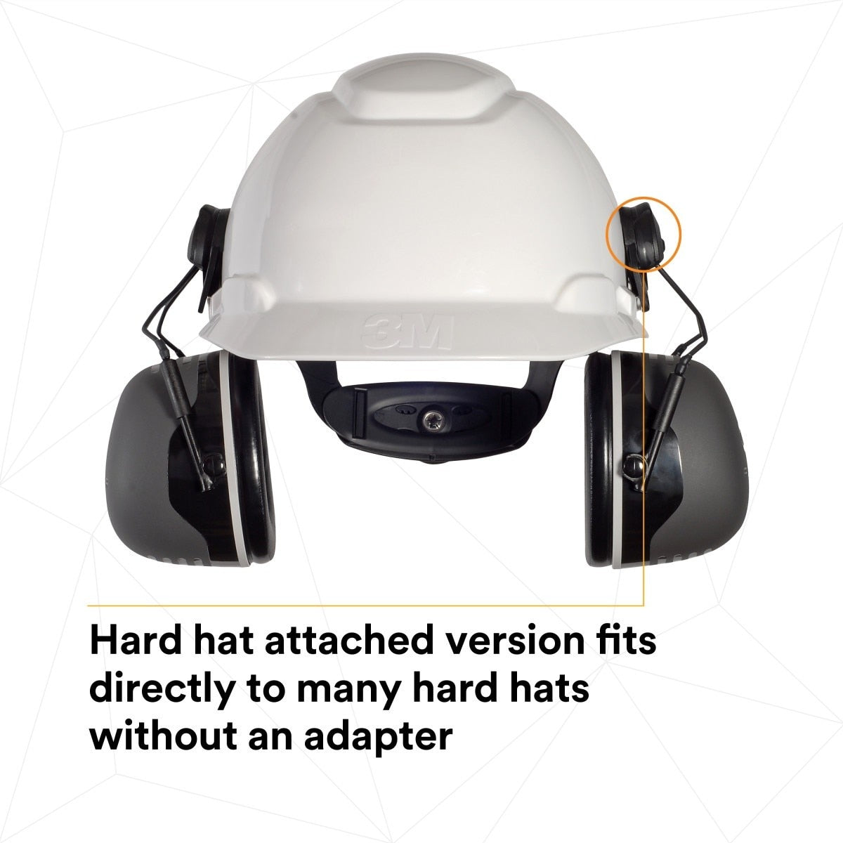 3M X5P3E PELTOR Hard Hat Attached Earmuffs, NRR 31 dB, Black (7100315223) - 5