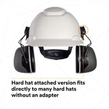 3M X5P3E PELTOR Hard Hat Attached Earmuffs, NRR 31 dB, Black (7100315223) - 5