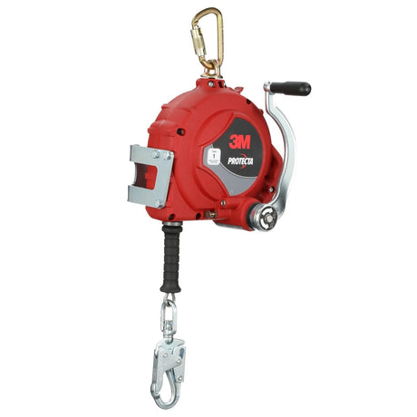 3M 3590053 PROTECTA 3-Way Retrieval Self-Retracting Lifeline with Bracket, Stainless Steel Cable, Steel Swivel Snap Hook, 50 ft, Class 1, ANSI (7100318447) - 2