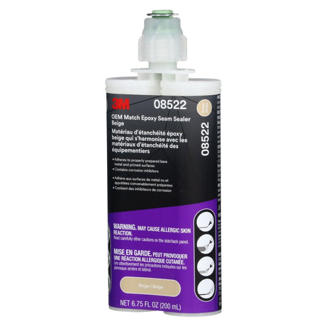 3M OEM Match Epoxy Seam Sealer Two Part Epoxy Beige 200 ml Cartridge (08522) (7100318557)  - (6Pack) - 2