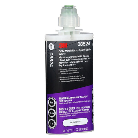 3M OEM Match Epoxy Seam Sealer White 200 ml Cartridge (08524) (7100319307)  - (6Pack) - 3