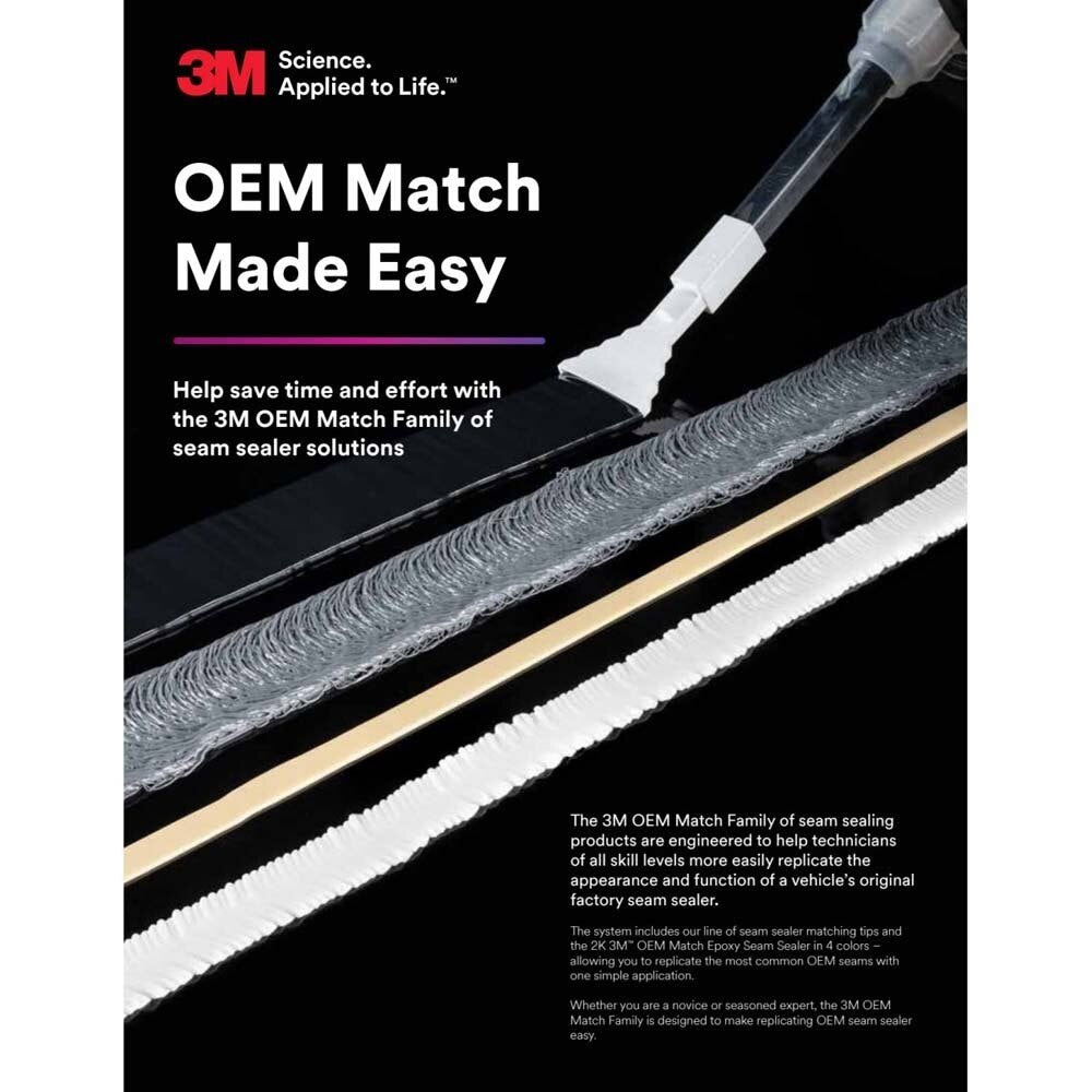3M 33997 OEM Match Wing Nozzle, 2K Tip, Nozzles, OEM Bead Style, for Automotive Sealing, Hem Flange, Door Skin Repair, Look and Texture Replication for Collision Repair (7100321171) (50 Pack) - 10