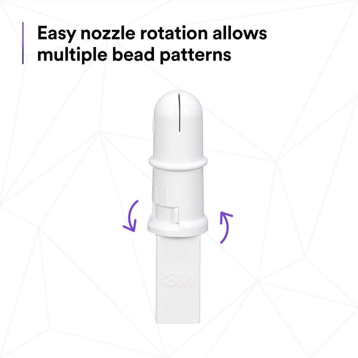 3M 33994 OEM Match Ripple Tip, 1K, Threaded Sealer Nozzle Tip, White (7100321283) (50 Pack) - 7
