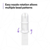 3M 33994 OEM Match Ripple Tip, 1K, Threaded Sealer Nozzle Tip, White (7100321283) (50 Pack) - 7