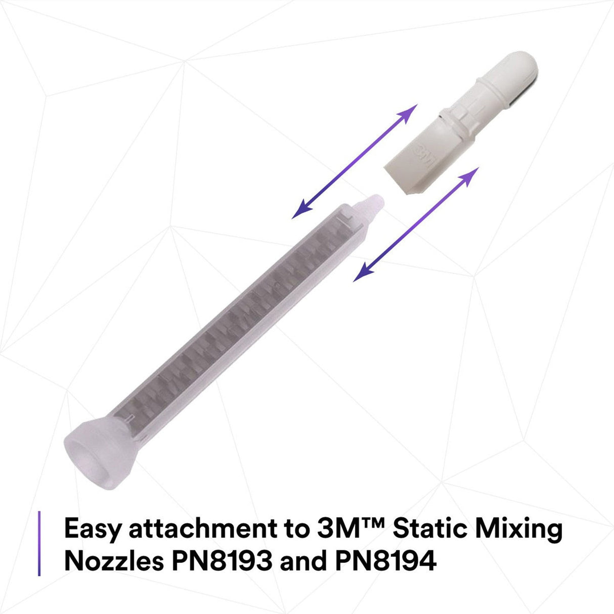 3M 33994 OEM Match Ripple Tip, 1K, Threaded Sealer Nozzle Tip, White (7100321283) (50 Pack) - 8
