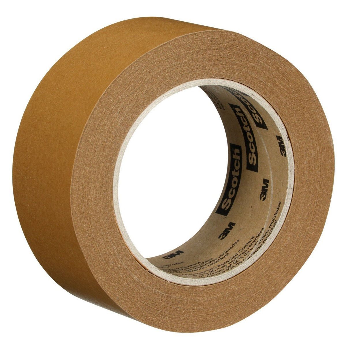3M 570 Scotch Performance Paper Box Sealing Tape, Brown, 1-29/32 in x 55 yd (48 mm x 50 m), Recycle-Compatible for Packaging (7100333266)