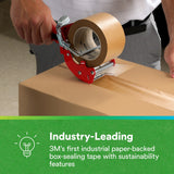 3M 570 Scotch Performance Paper Box Sealing Tape, Brown, 1-29/32 in x 55 yd (48 mm x 50 m), Recycle-Compatible for Packaging (7100333266) - 6