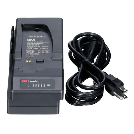 3M TR-342N Versaflo Single Station Battery Charger Kit for TR-300+ PAPR, Black (7100341077)
