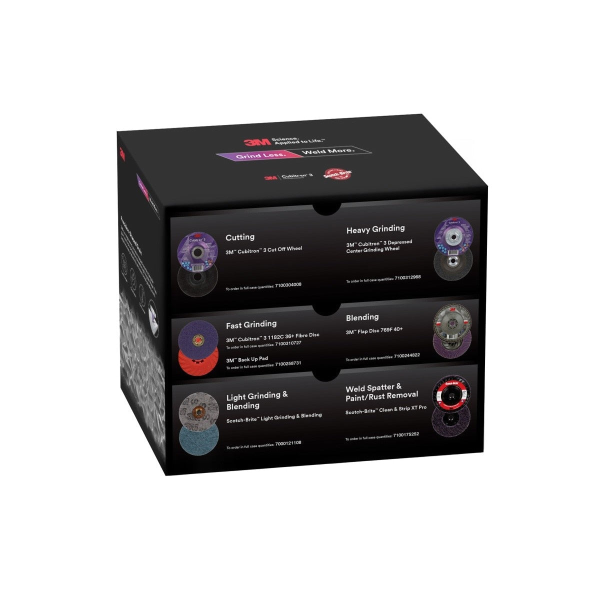 3M 67115 Cubitron Grind Less Weld More Promo Kit, 4-1/2 in Discs, 16 Piece Welding Kit for Cutting, Grinding, Blending, Finishing, Rust Removal, Deburring (7100350489) (16 Pieces) - 3
