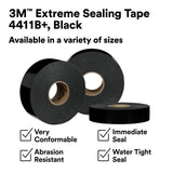 3M 4411B+ Extreme Sealing Tape, Black, 3 in x 36 yd (7100361632) (3 Pack) - 6
